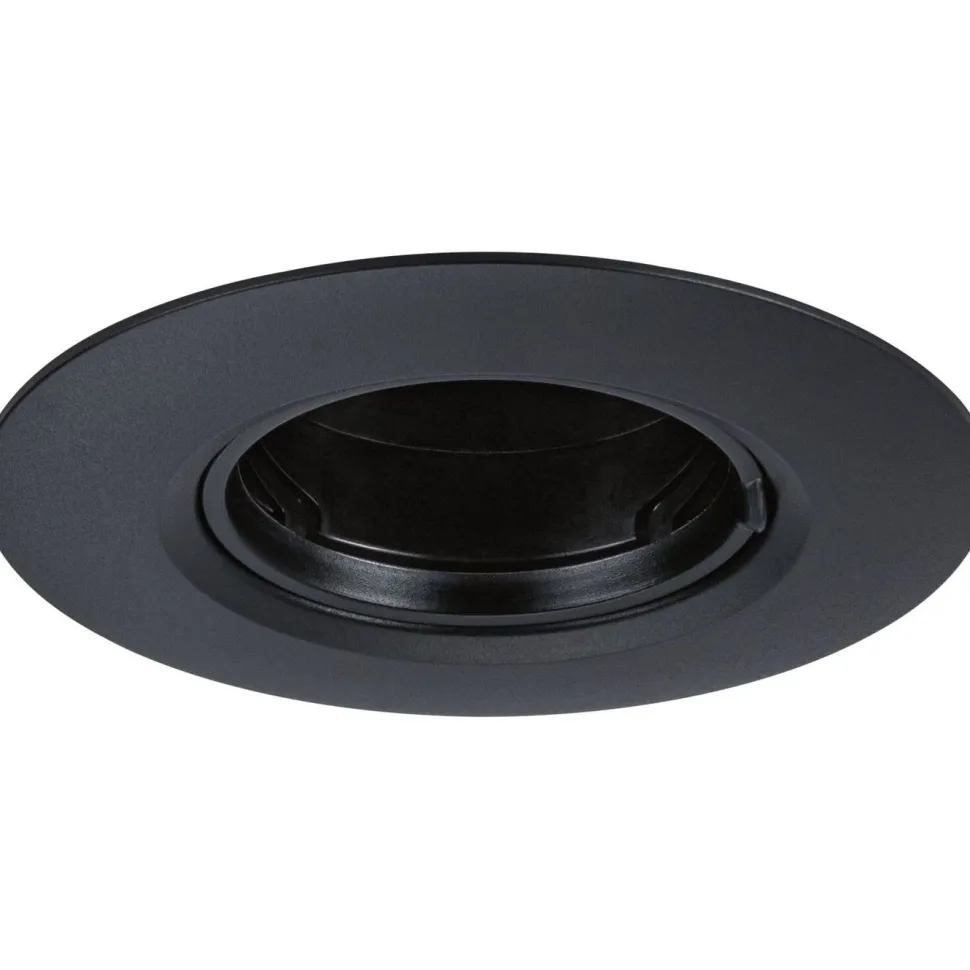 LED-alasvalo Paulmann Ø90mm GU10 max. 10W upotettava musta, 3kpl/pkt