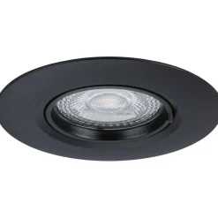 LED-alasvalo Paulmann Ø90mm GU10 max. 10W upotettava musta, 3kpl/pkt