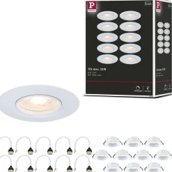 LED-alasvalo Paulmann Ø90mm GU10 max. 10W upotettava musta, 3kpl/pkt