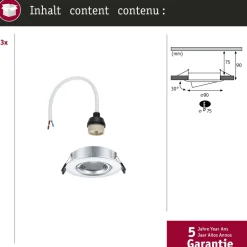 LED-alasvalo Paulmann Ø90mm kääntyvä 30° GU10 max. 10W upotettava, eri vaihtoehtoja