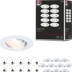 LED-alasvalo Paulmann Ø90mm kääntyvä 30° GU10 max. 10W upotettava, eri vaihtoehtoja