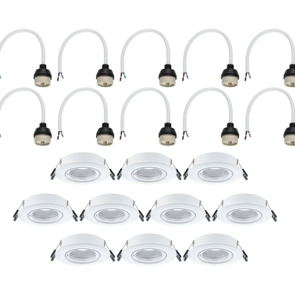 LED-alasvalo Paulmann Ø90mm kääntyvä 30° GU10 max. 10W upotettava, eri vaihtoehtoja
