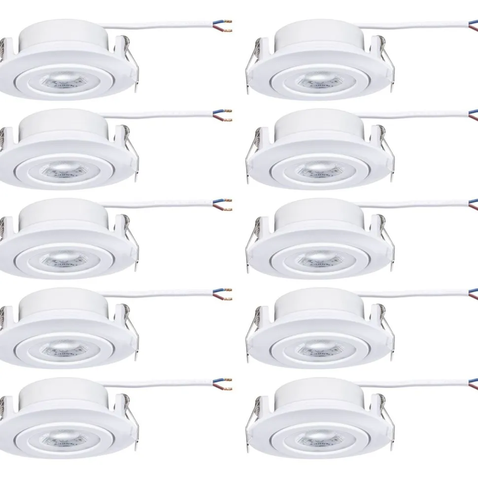 LED-alasvalo Paulmann Ø82mm kääntyvä 70° 4.8W 10x450lm 3000K valkoinen, eri määriä