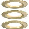 LED-alasvalo Paulmann Nova Coin Basic IP44 Ø78mm 6W 470lm 2700K upotettava mattakulta 3kpl/pkt