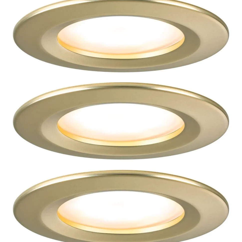 LED-alasvalo Paulmann Nova Coin Basic IP44 Ø78mm 6W 470lm 2700K upotettava mattakulta 3kpl/pkt