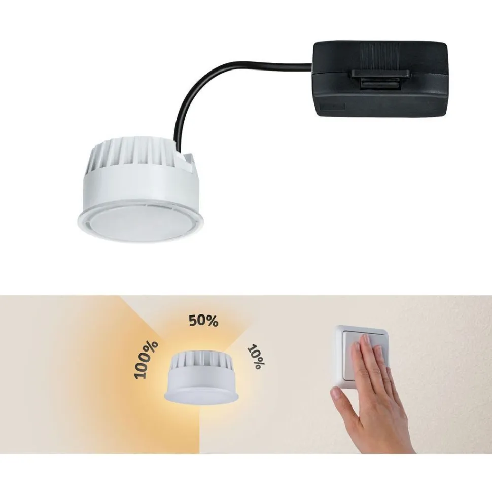 LED-alasvalo Paulmann Nova Coin, 51mm, 6W, 470lm, 2700K, himmennettävä, satiini