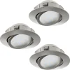 LED-alasvalosarja Eglo 3x6W Ø84mm teräs himmennettävä 95859