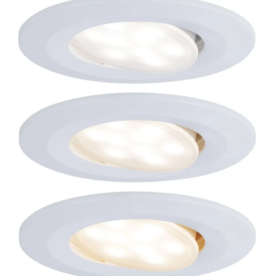 LED-Alasvalosetti Paulmann Calla 3-osainen suunnattava himmennettävä säädettävä valosävy valkoinen