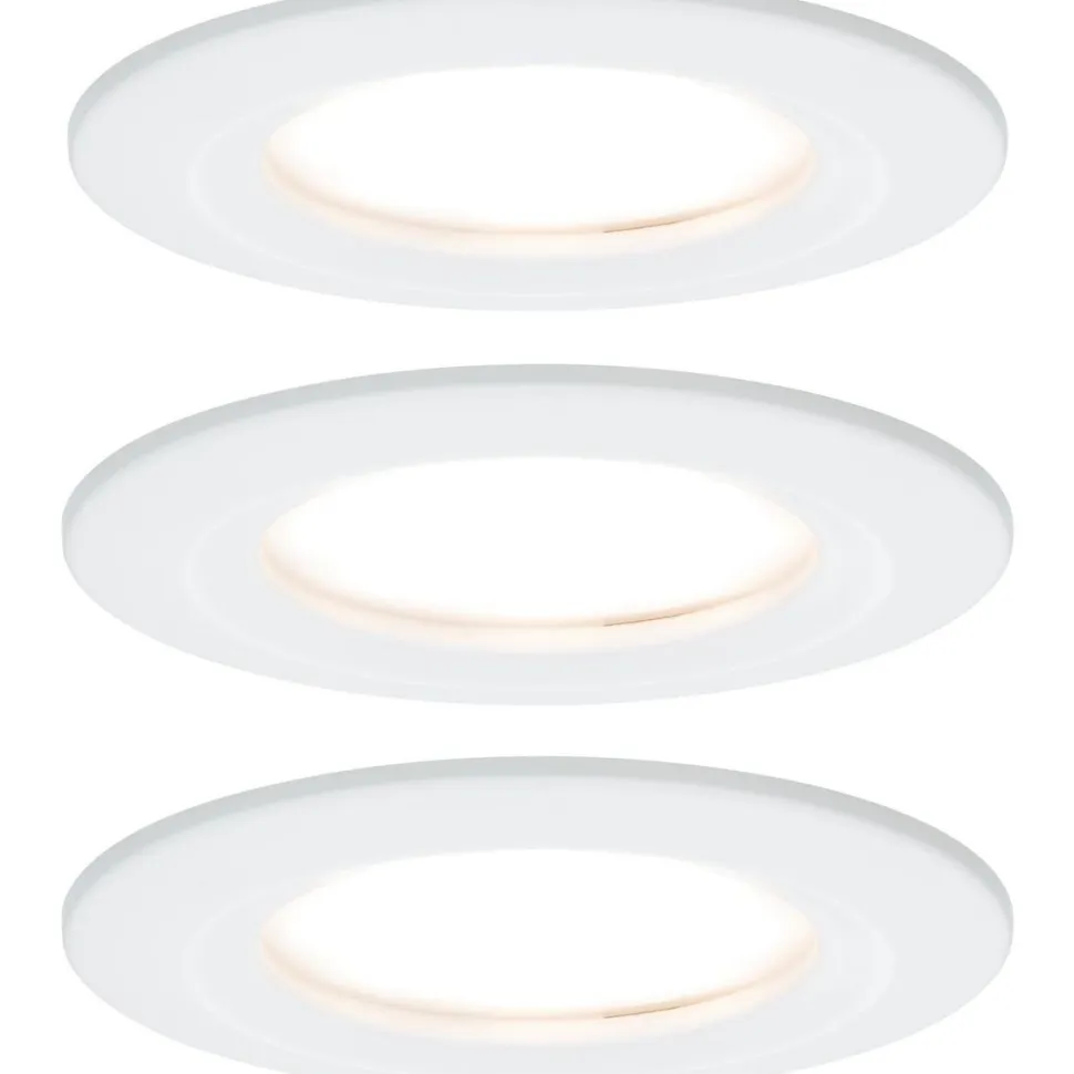 LED-Alasvalosetti Paulmann Coin 3-osainen IP44 2700K mattavalkoinen