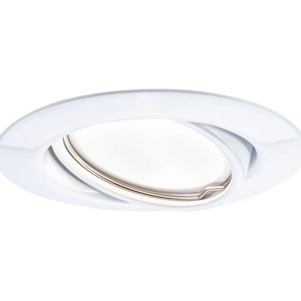 LED-Alasvalosetti Paulmann Coin 3-osainen suunnattava himmennettävä 3000K harjattu teräs
