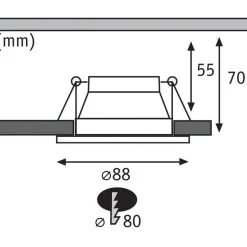 LED-Alasvalosetti Paulmann Cole 3-osainen IP44 2700K valkoinen/mattamusta