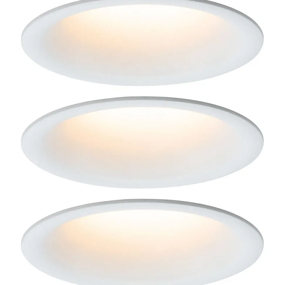 LED-Alasvalosetti Paulmann Cymbal 3-osainen IP44 himmennettävä säädettävä valosävy mattavalkoinen