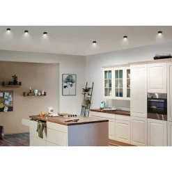 LED-Alasvalosetti Paulmann Gil 3-osainen himmennettävä IP44 2700K mattamusta/kulta