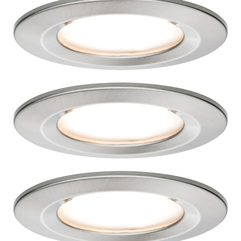 LED-Alasvalosetti Paulmann Nova 3-osainen himmennettävä IP44 2700K mattamusta
