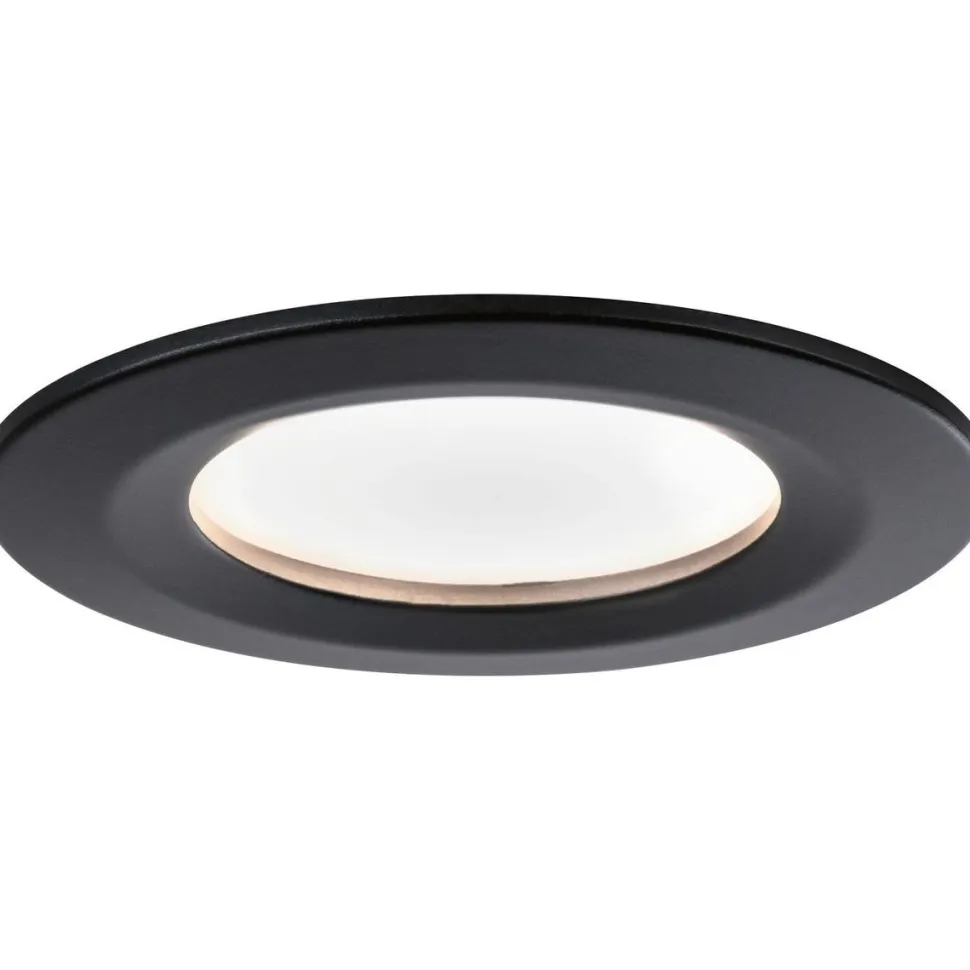 LED-Alasvalosetti Paulmann Nova 3-osainen himmennettävä IP44 2700K mattamusta
