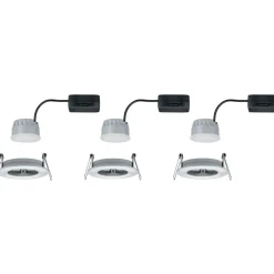 LED-Alasvalosetti Paulmann Nova 3-osainen himmennettävä IP44 2700K mattamusta
