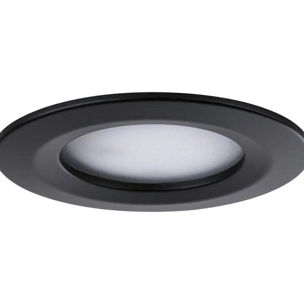 LED-Alasvalosetti Paulmann Nova 3-osainen himmennettävä IP44 2700K mattamusta