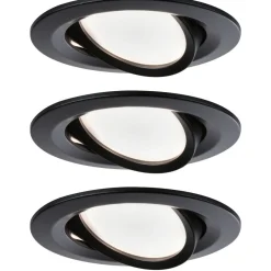 LED-Alasvalosetti Paulmann Nova 3-osainen suunnattava himmennettävä 2700K mattamusta
