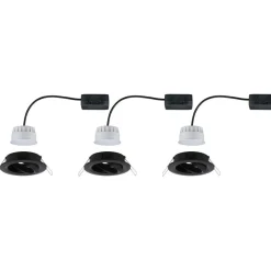 LED-Alasvalosetti Paulmann Nova 3-osainen suunnattava himmennettävä 2700K mattamusta