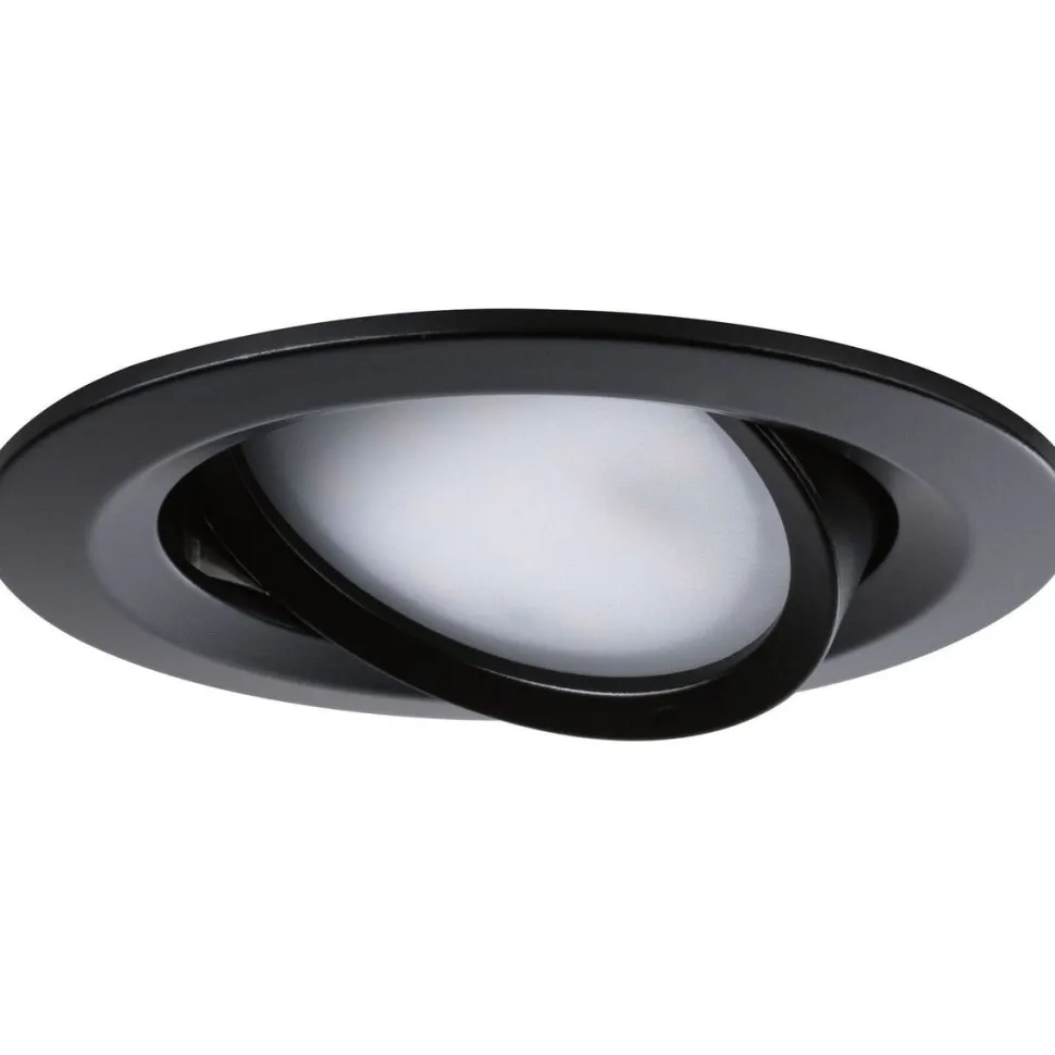 LED-Alasvalosetti Paulmann Nova 3-osainen suunnattava IP44 2700K mattamusta