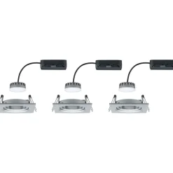 LED-Alasvalosetti Paulmann Nova Plus 3-osainen neliö suunnattava himmennettävä 2700K alumiini