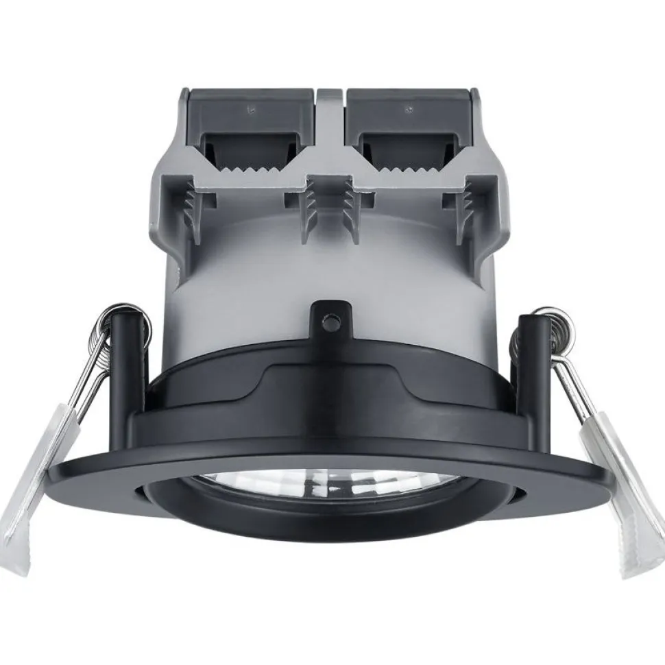 LED-alasvalo Trio Pamir ø85x54 mm IP23 mattamusta