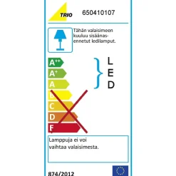 LED-alasvalo Trio Pamir 85x54x85 mm IP23 harjattu teräs
