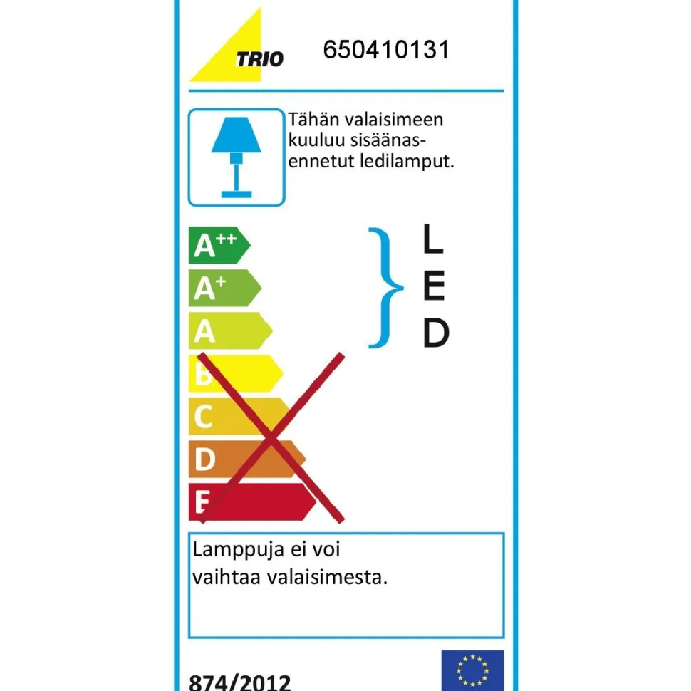 LED-alasvalo Trio Pamir 85x54x85 mm IP23 mattavalkoinen