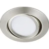 LED-alasvalo Trio Rila ø82x34 mm IP20 harjattu teräs