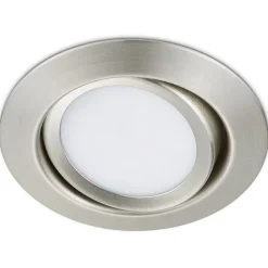 LED-alasvalo Trio Rila ø82x34 mm IP20 harjattu teräs