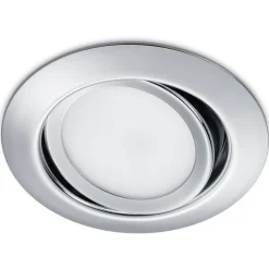 LED-alasvalo Trio Rila ø82x34 mm IP20 kromi