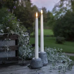 LED-antiikkikynttilä Star Trading Flamme Slim Outdoor, ulkokäyttöön, valkoinen, 2kpl/pkt