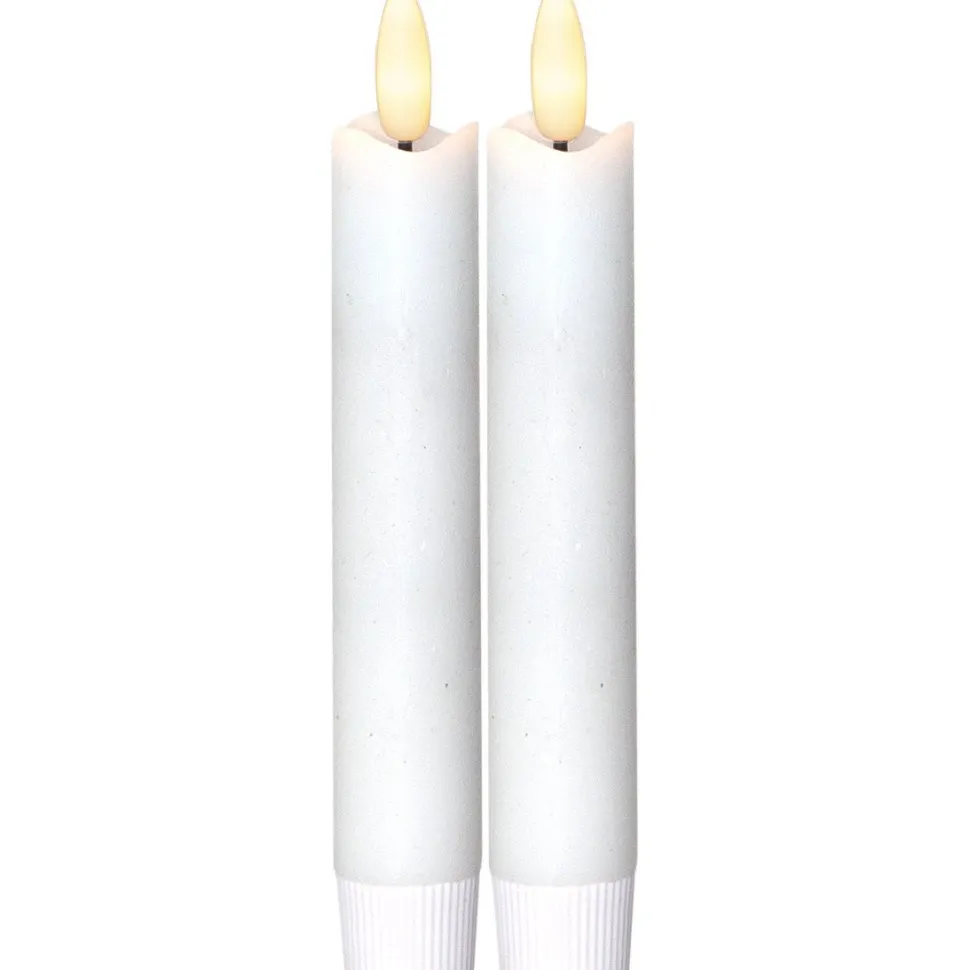 LED-antiikkikynttilä Star Trading Flamme, 25cm, 2kpl, valkoinen
