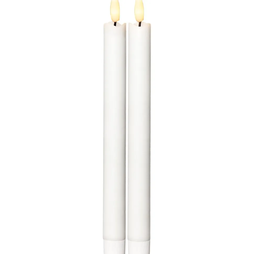 LED-antiikkikynttilä Star Trading Flamme, 25cm, 2kpl, valkoinen