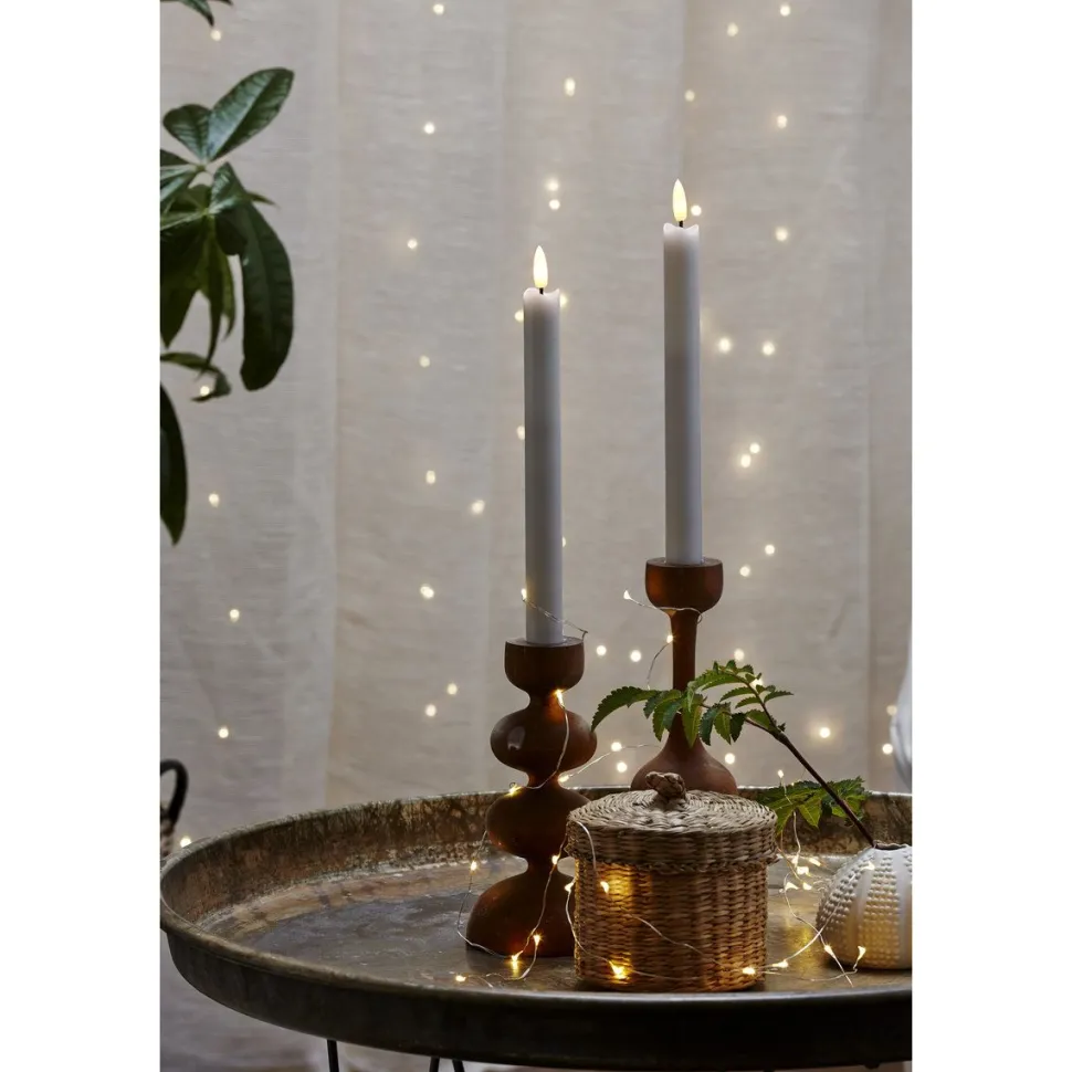 LED-antiikkikynttilä Star Trading Flamme, 25cm, 2kpl, valkoinen