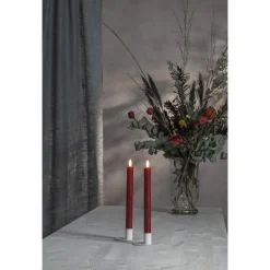 LED-antiikkikynttilä Star Trading Flamme, 24.5cm, 2kpl, punainen