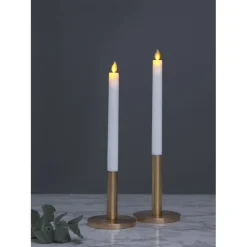 LED-antiikkikynttilä Star Trading M-Twinkle, 24cm, 2kpl, valkoinen