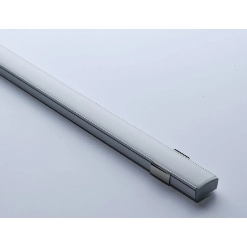LED-asennuslista FTLIGHT Regular läpikuultava kansi 2000x17x8mm musta