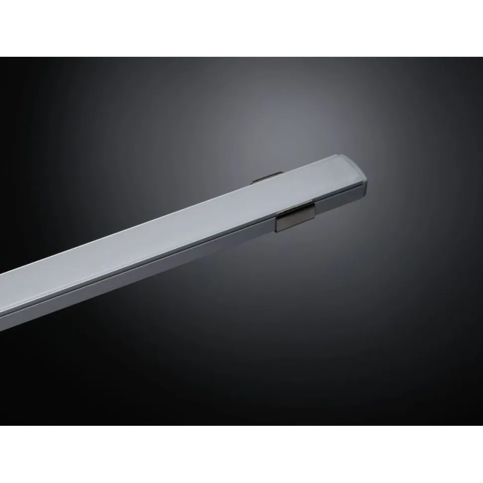 LED-asennuslista FTLIGHT Regular läpikuultava kansi 2000x17x8mm musta