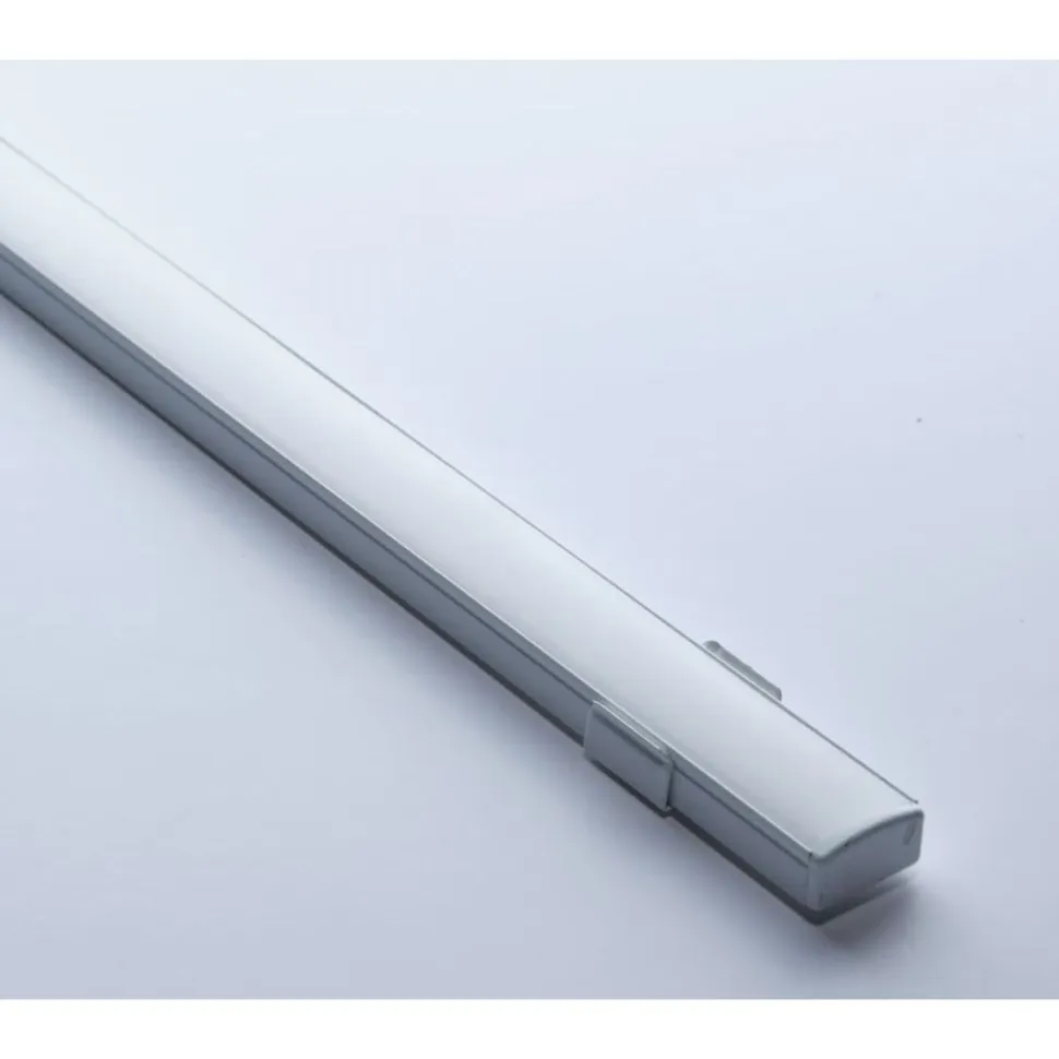 LED-asennuslista FTLIGHT Regular läpikuultava kansi 2000x17x8mm musta