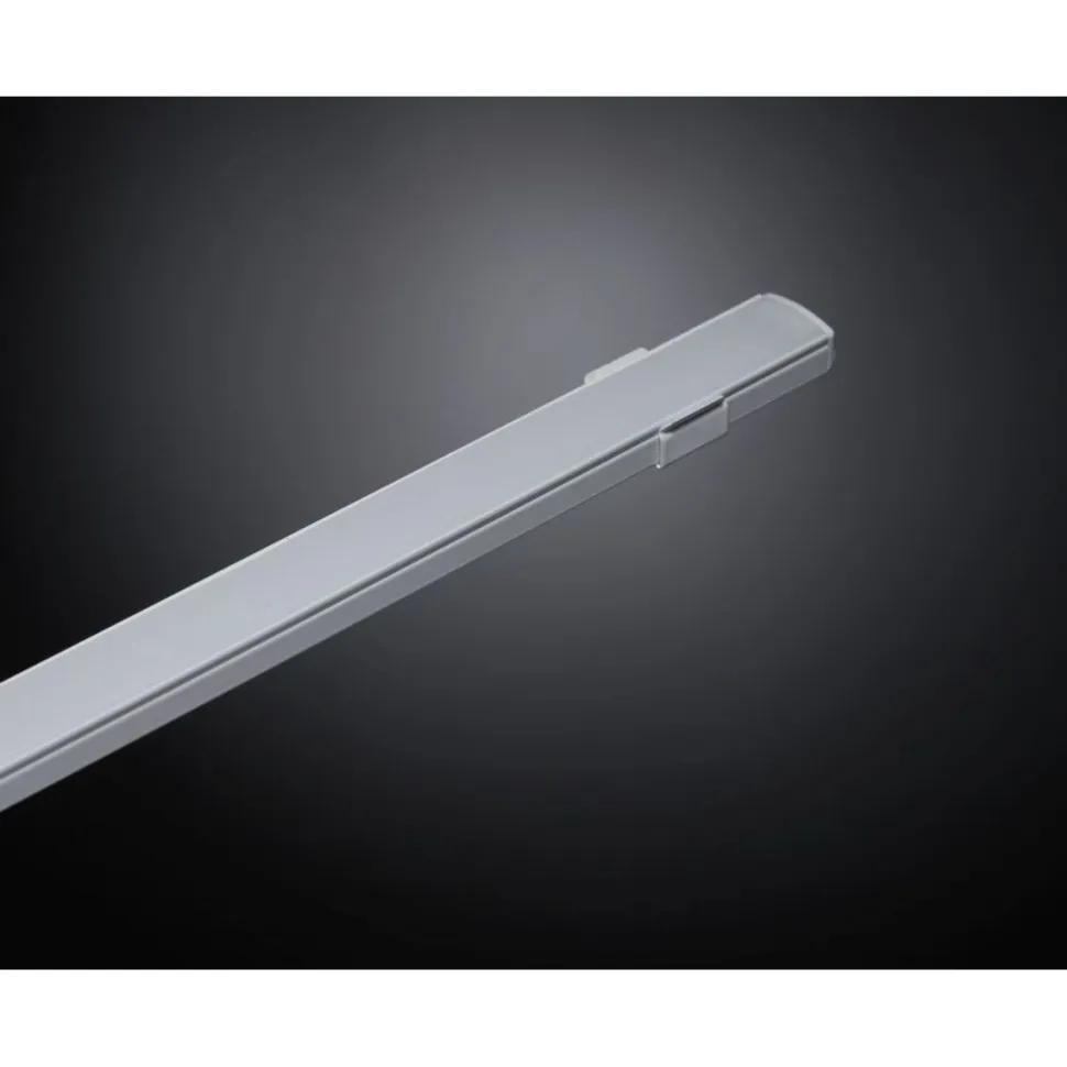 LED-asennuslista FTLIGHT Regular läpikuultava kansi 2000x17x8mm musta