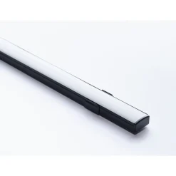 LED-asennuslista FTLIGHT Regular läpikuultava kansi 2000x17x8mm musta