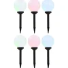 Led-aurinkokennovalaisin 6kpl väriä vaihtava pyöreä 20cm rgb