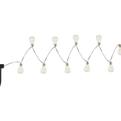 LED-aurinkokennovalosarja Globo Solar, 10-osainen, kirkas