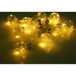 LED-aurinkokennovalosarja Globo Solar, 10-osainen, kirkas