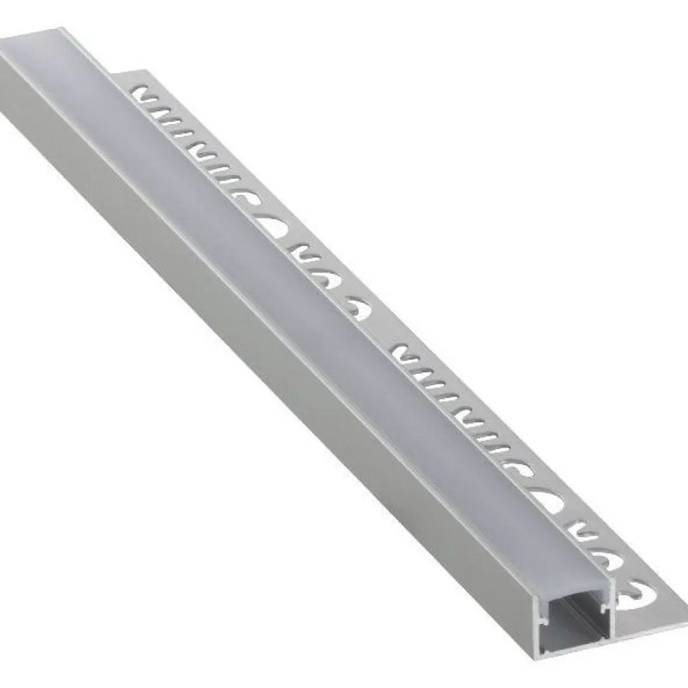 LED-boordilista Euroshrink 302A, alumiini, 12mm x 2.5m, mattahopea