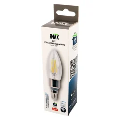LED-filamenttilamppu Emax Smart Home WIFI C35/E14 5,5 W 500 lm CCT 2700-6500 K himmennettävä