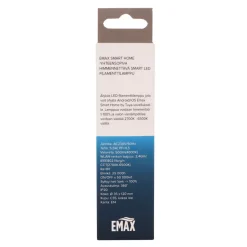 LED-filamenttilamppu Emax Smart Home WIFI C35/E14 5,5 W 500 lm CCT 2700-6500 K himmennettävä