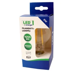 LED-filamenttilamppu LED Energie A60/E27 8 W 1055 lm 4000 K