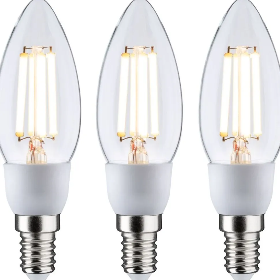 LED-filamenttilamppu Paulmann Eco-Line Candle, E14, 525lm, 2.5W, 3000K, kirkas, 3kpl